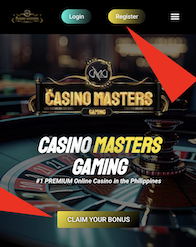 Step 1 Registration at Casino Masters Gaming